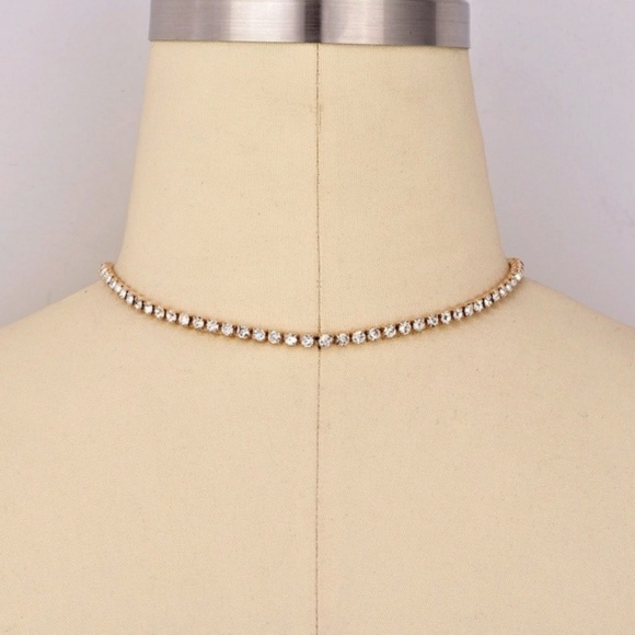 !!!!5 for $25 Gold Color Crystal Choker Necklace - Picture 4 of 5